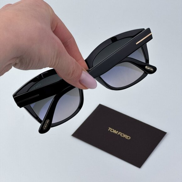 Tom Ford Women Black Gradient Square BRAND NEW Sunglasses LAUREN FT0614/S 01C - Picture 3 of 10